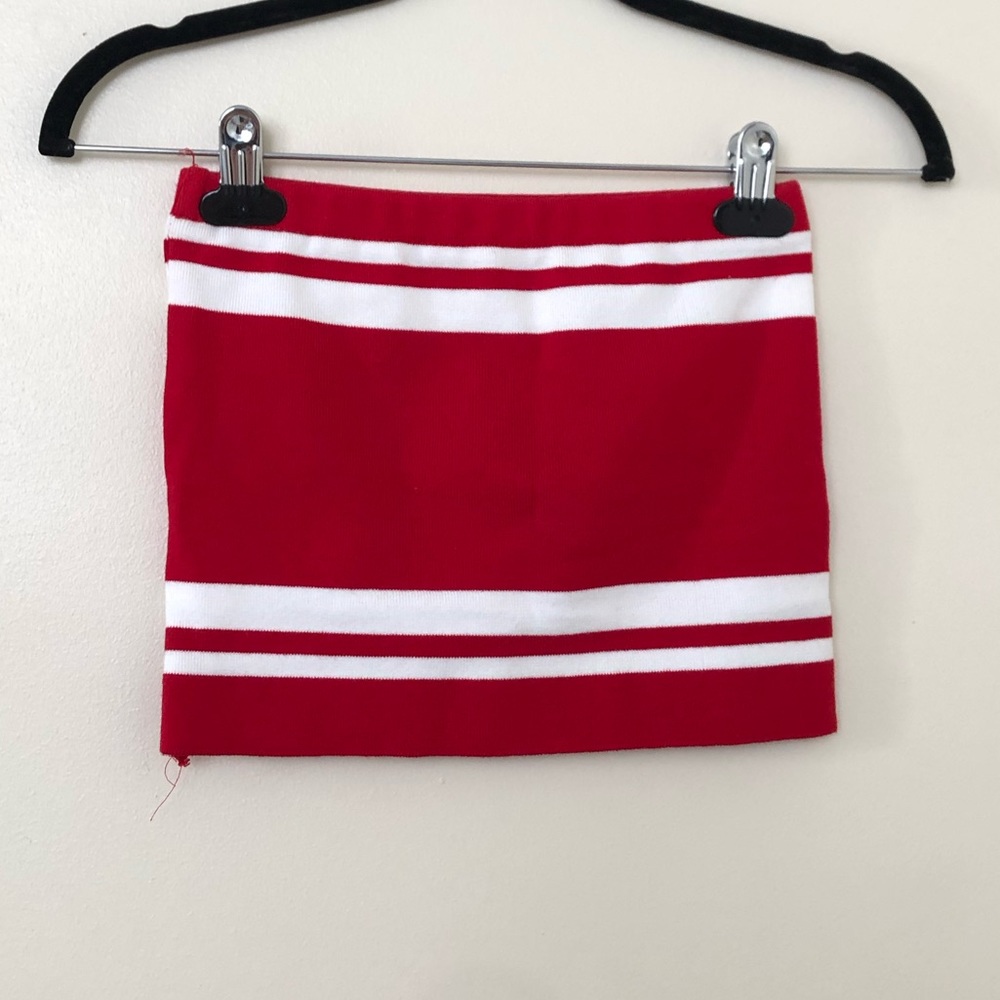 Red Knit Tube Top